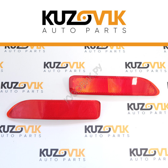 Катафоты отражатели заднего бампера комплект Renault Logan 1 (2010-2014) Лада Ларгус 2 шт. левый + правый KUZOVIK