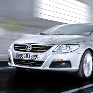 Бампер передний в цвет кузова Volkswagen Passat CC (2009-2012) с отв под омыватель и парктроники